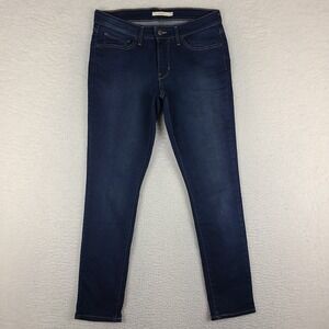 Levi's 711 Jeans Womens 30x30 Blue Skinny Waterless Dark Wash Denim